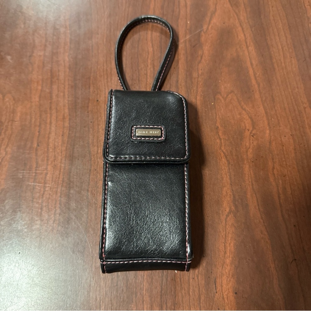 Nine West Black Leather Phone Holster